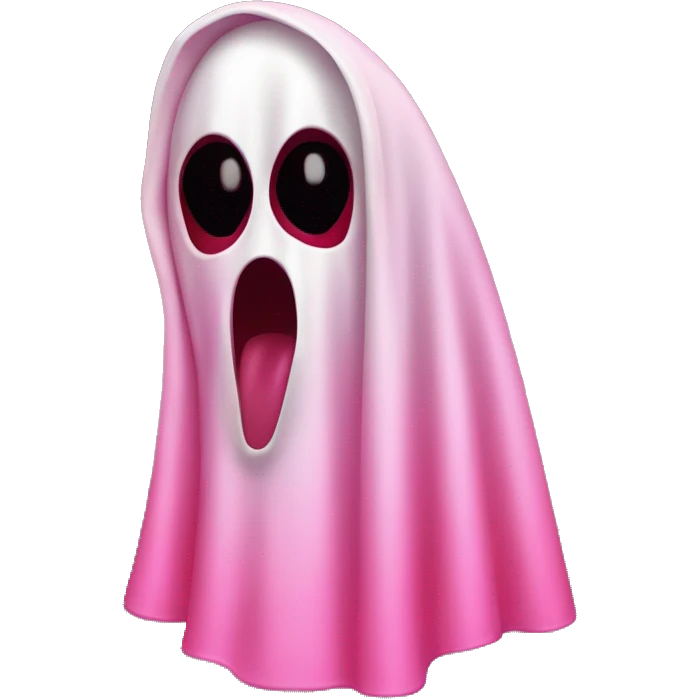 ghostface from scream movie shades of red and pink emoji