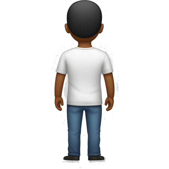 The back of a Guy with big bottom emoji