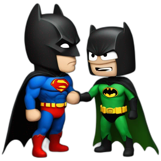 batman fights superman emoji