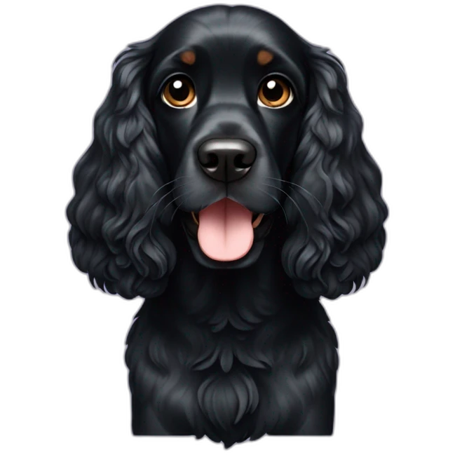 cute-black-cockerspaniel emoji