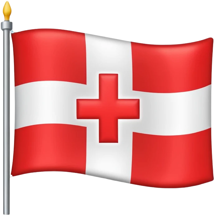 Flag red background red cross emoji