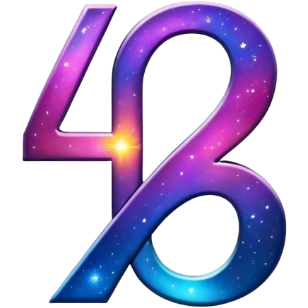 number 42 with cosmic universe background emoji