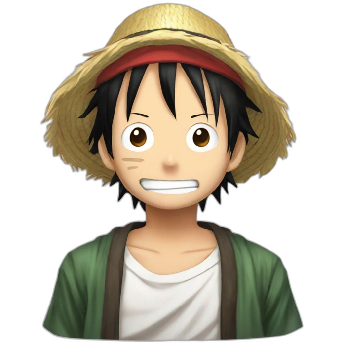 Luffy avec un bandeau de konoah emoji