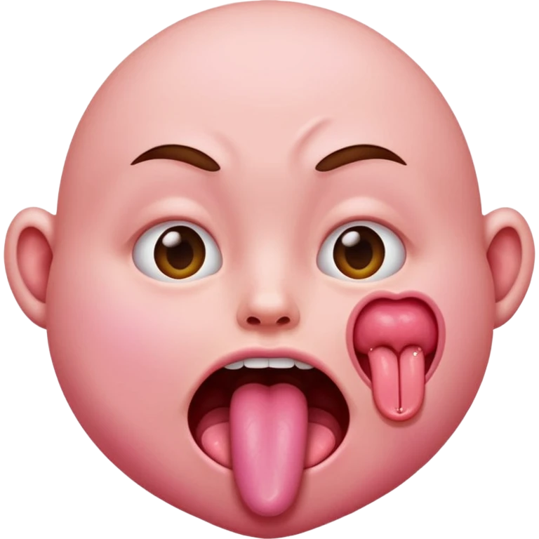 freaky tongue sticking out emoji
