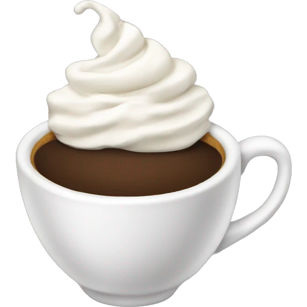 Coffee with whipped cream  emoji