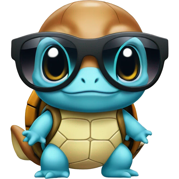 Squirtle wearing sunglasses emoji