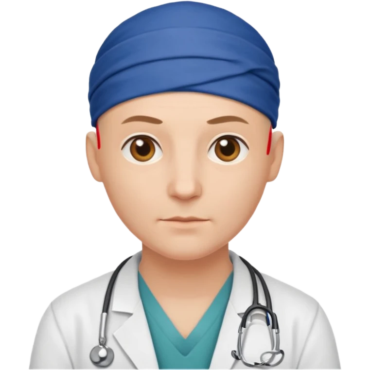 bald doctor with bandanna emoji