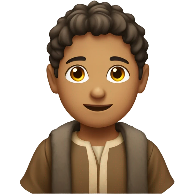 young shepherd with tunic and bear emoji