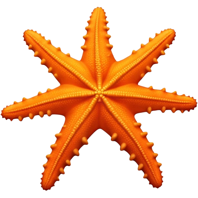 Orange sea star with five arms emoji