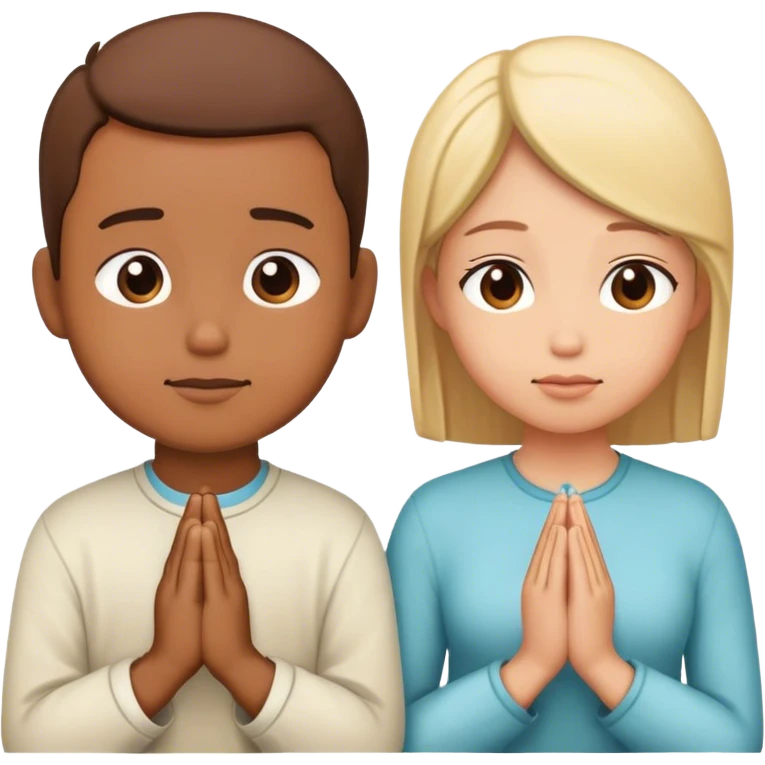 Couple praying emoji
