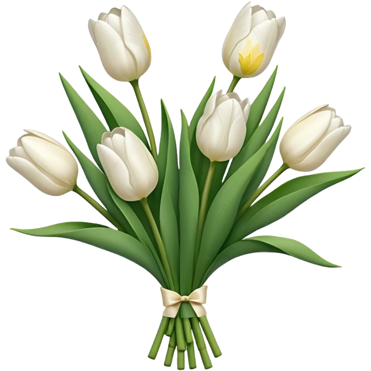 Bouquet of white tulips  emoji