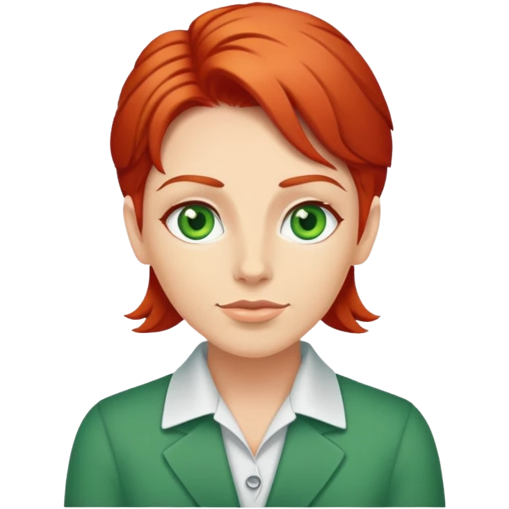 Red head green eyed life coach  emoji