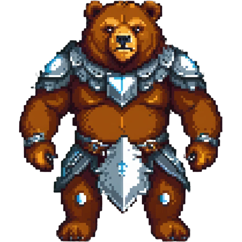 retro giant bear warrior emoji