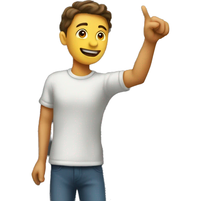 A person pointing at a door that is open  emoji