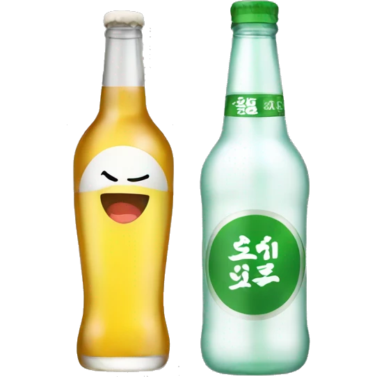 Soju and beer emoji