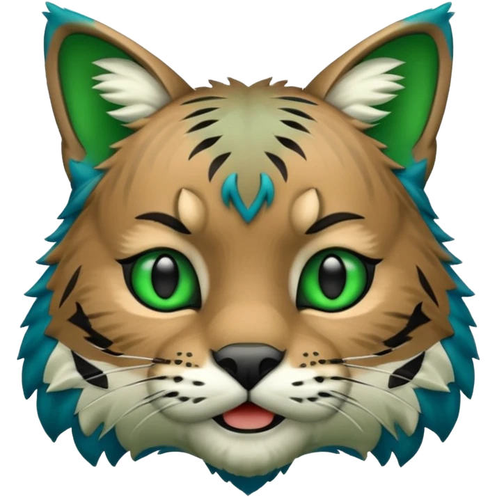 Georgia College and State University Bobcat green and blue mascot emoji copy and paste emoji