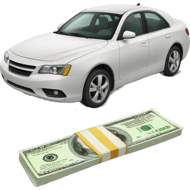 Car and cash emoji