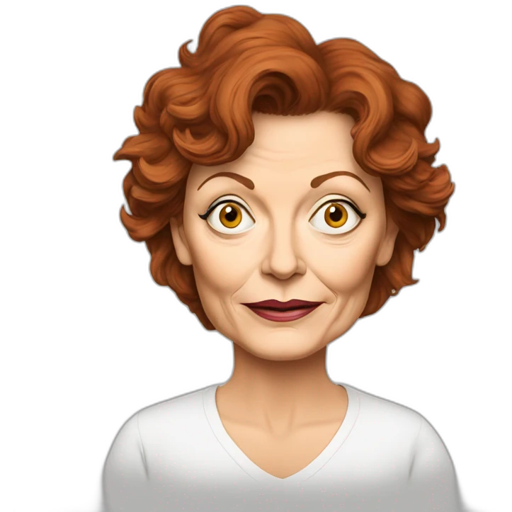 actor susan sarandon cartoon wearing tee emoji