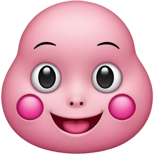 humorous, cheeky breast emoticon, using creative shapes, cartoon emoji style emoji