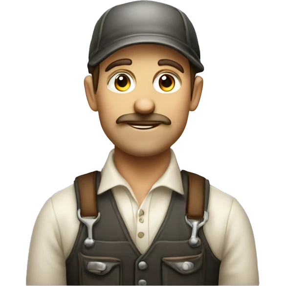 Victorian era worker auto mechanic man emoji