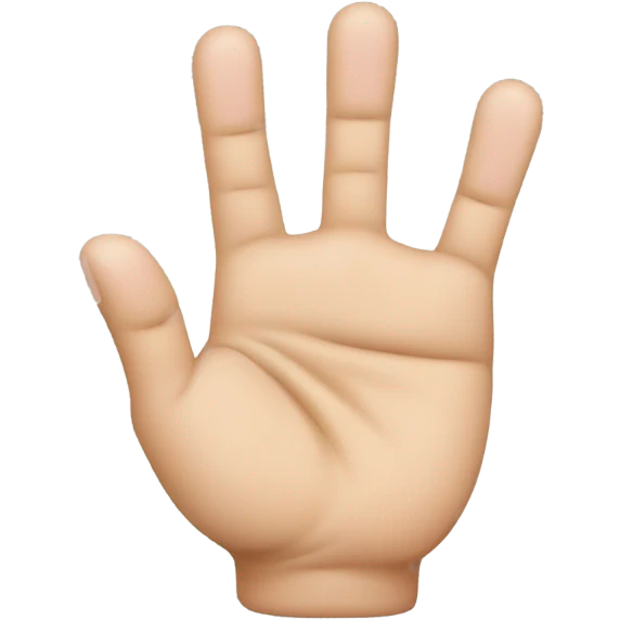 a palm with middle and ring fingers folded down emoji