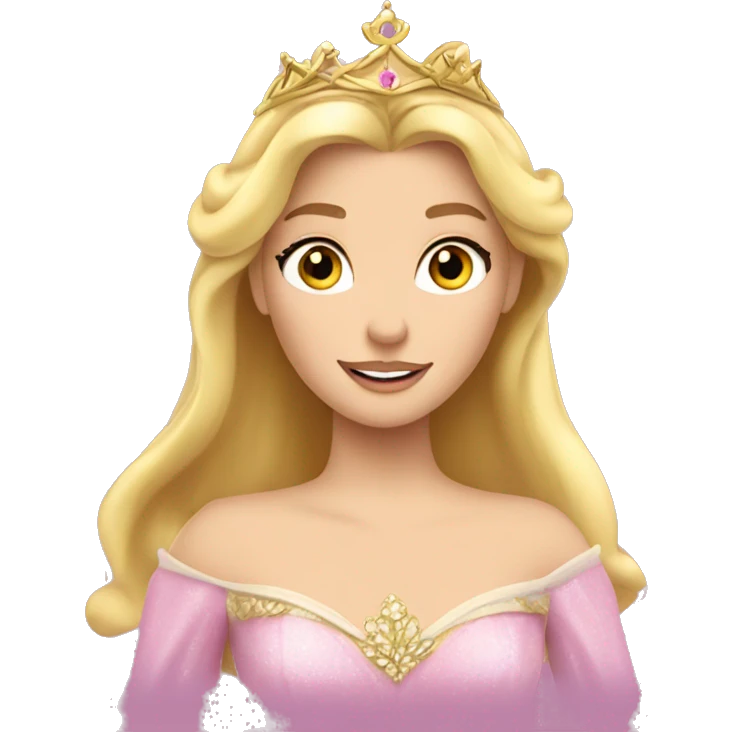 Princess Aurora with gold tiara  emoji