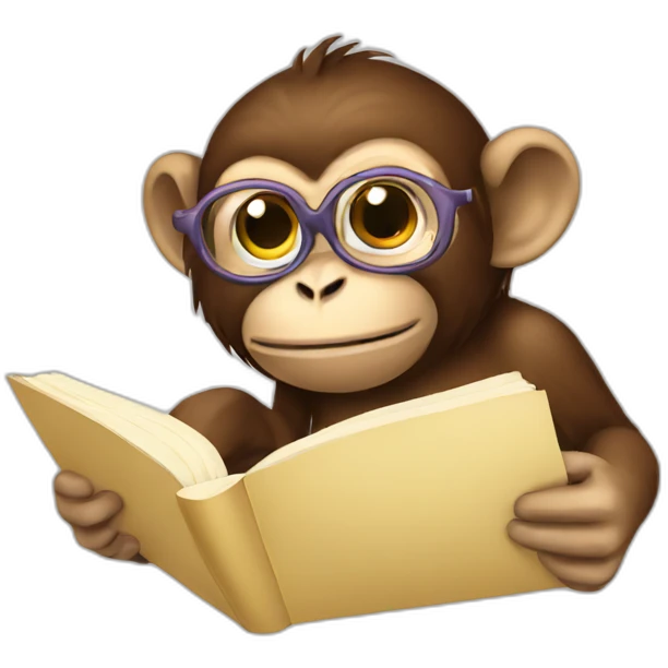 monkey studying emoji