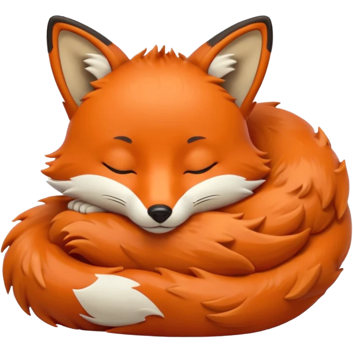 a sleeping fox  emoji emoji