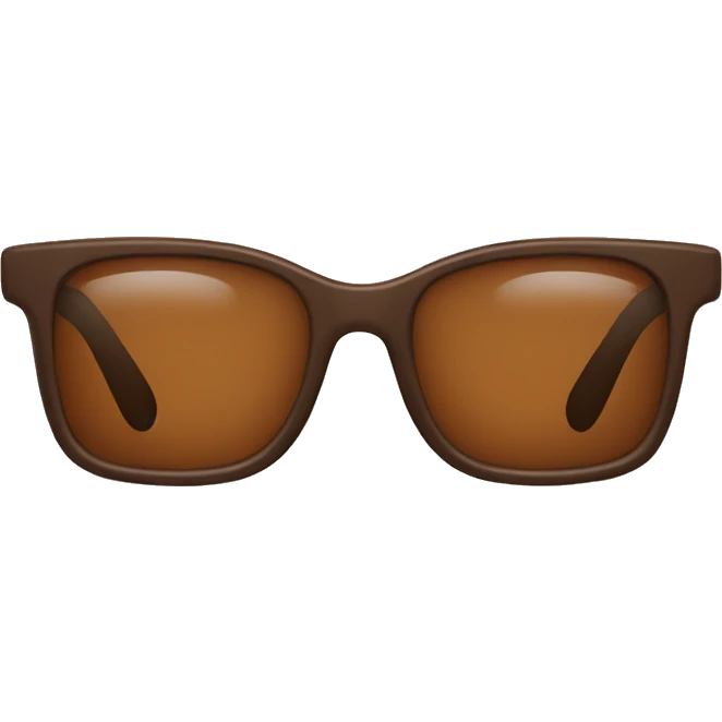 Just brown glasses emoji