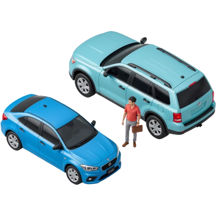 person Comparing two cars emoji