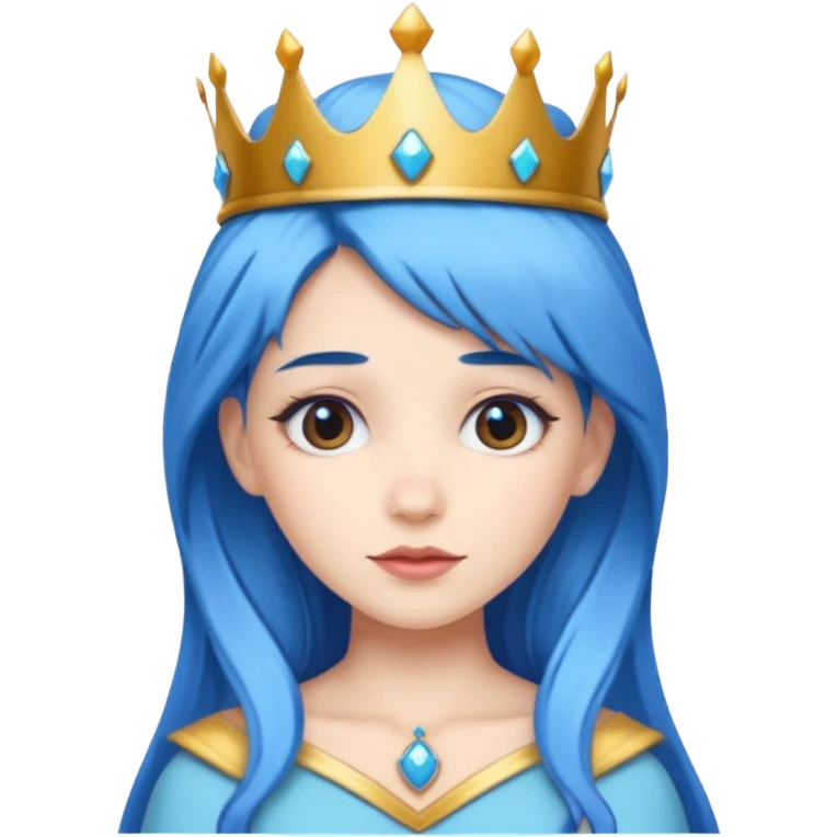 blue haired princess emoji
