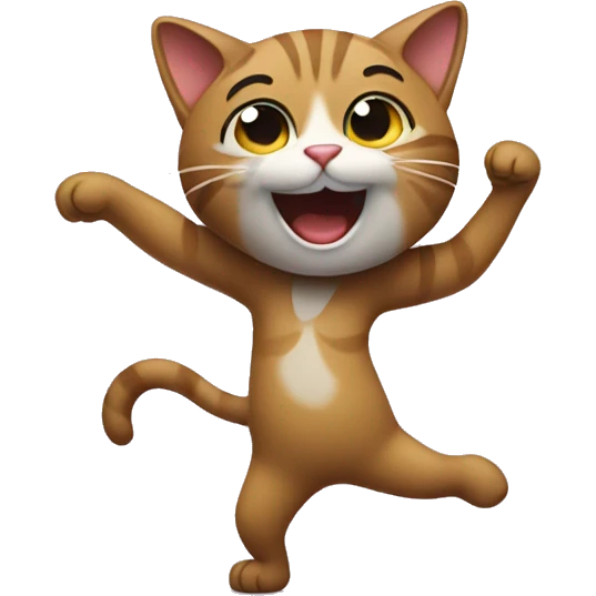 A cat dancing emoji