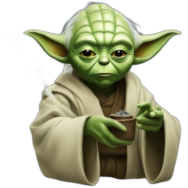 Yoda smoke emoji