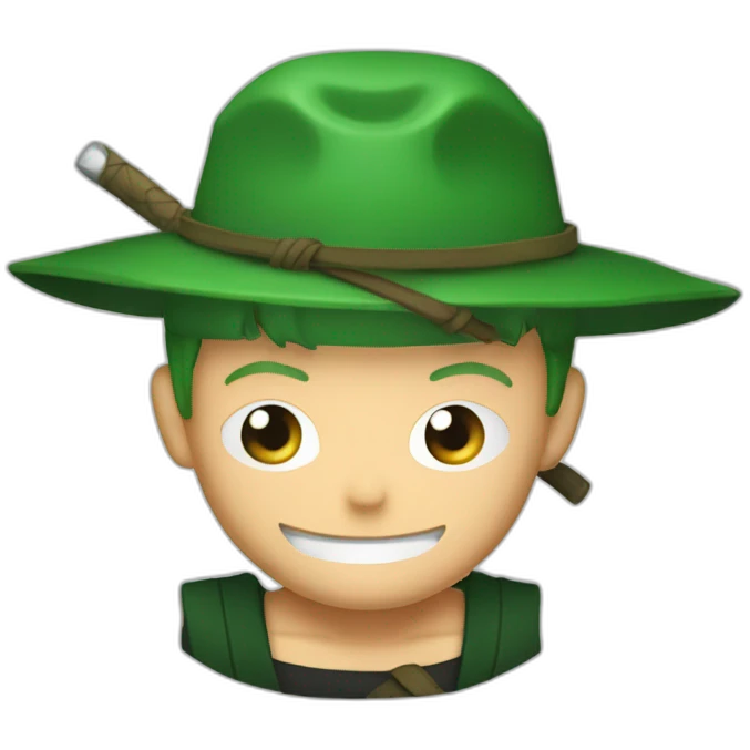 Zoro qui bois une  bière emoji