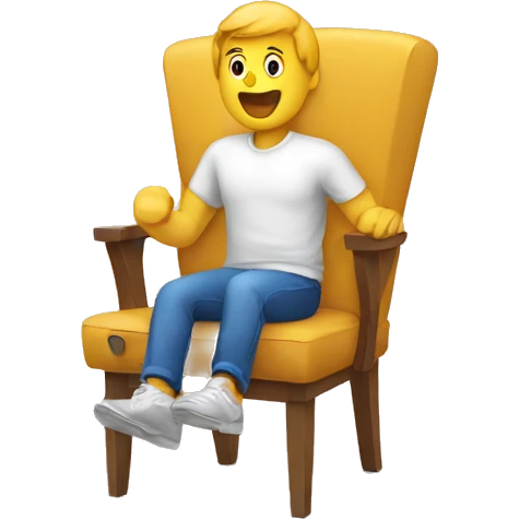 running-man sitting on chair  emoji