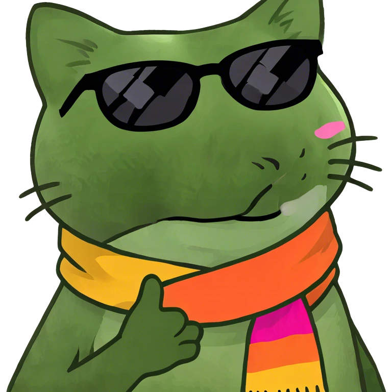 Cat with sunglasses emoji