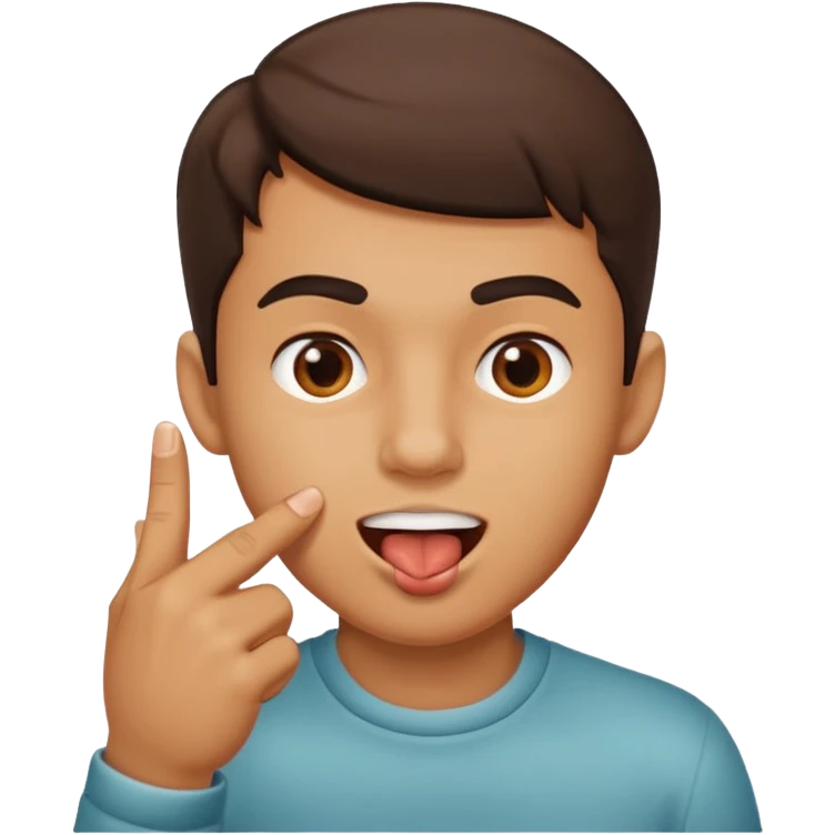 guy biting his pinter finger  emoji