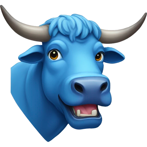 Blue bull emoji