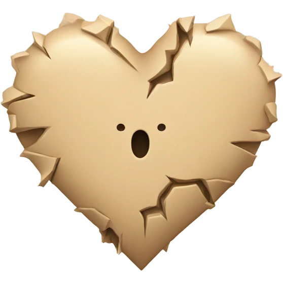 beige broken heart emoji