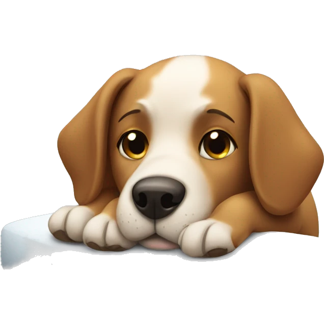 Dog going to bed emoji