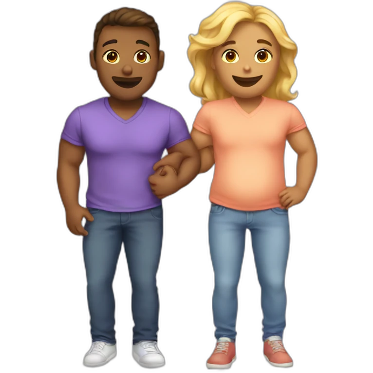 Gay Best friends &pregnant love emoji