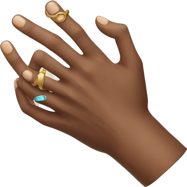 Hands with rings emoji