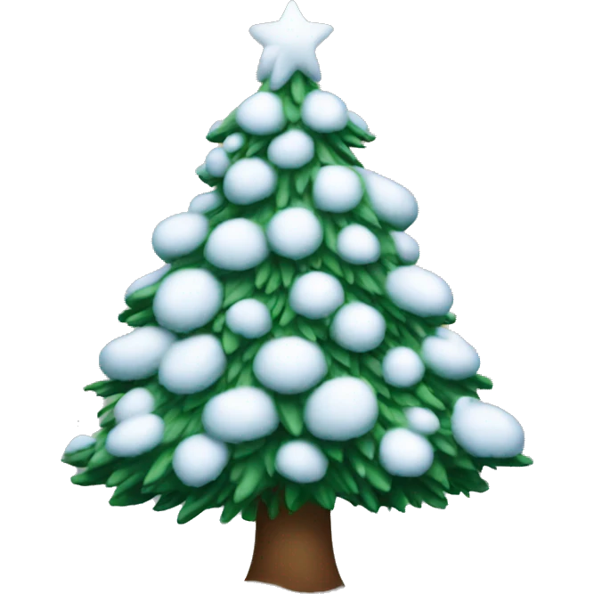 snow on christmas tree emoji