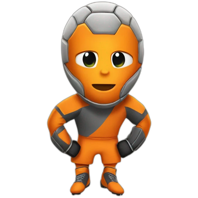 Goalkepper orange emoji