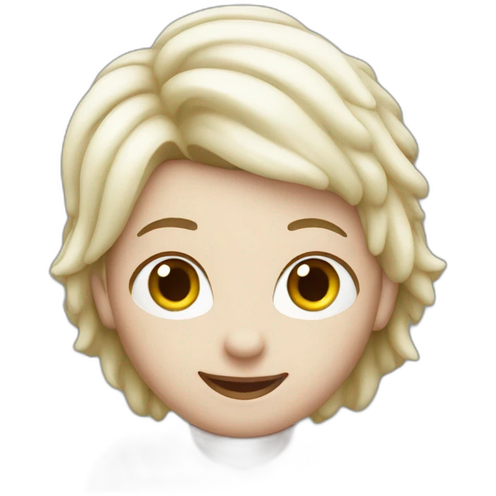White happy birthday emoji