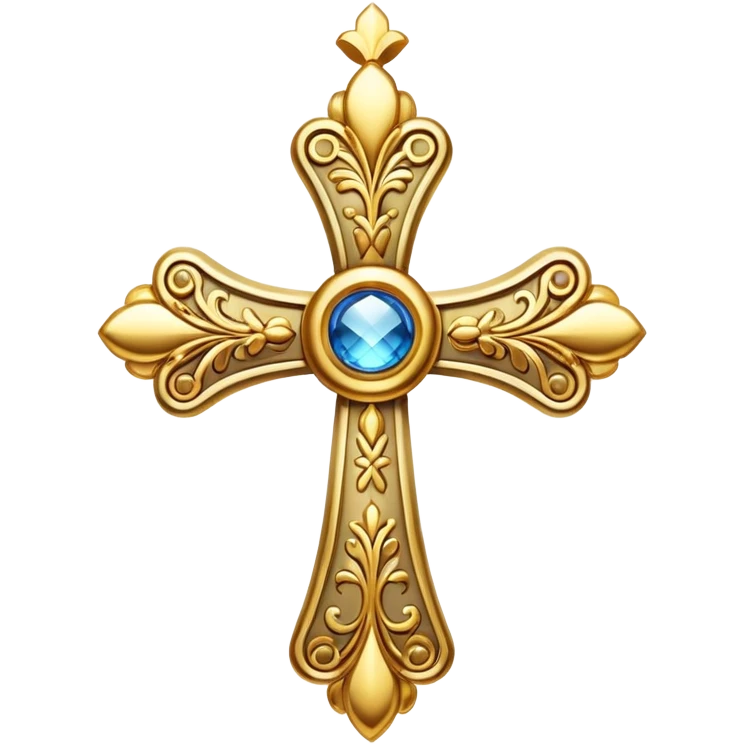 Gold cross emoji