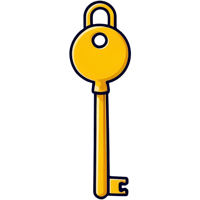 smooth golden key emoji