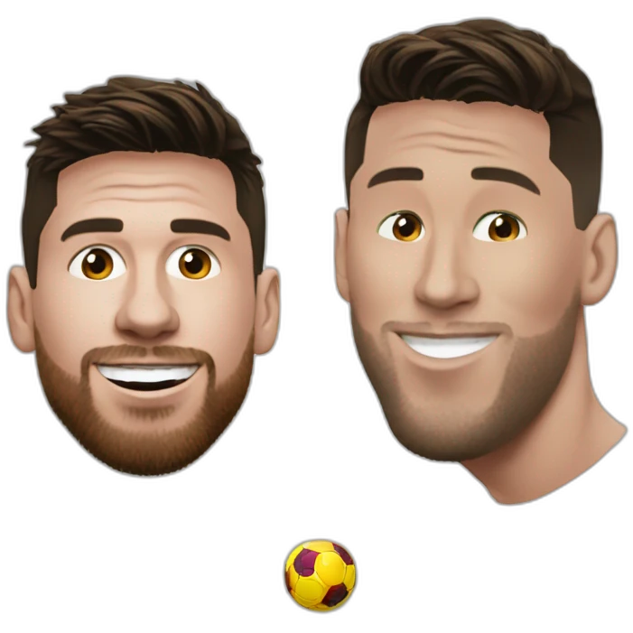 Messi sur Ronaldo emoji