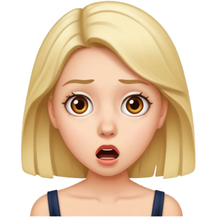 Shocked girl with a fancy style  emoji