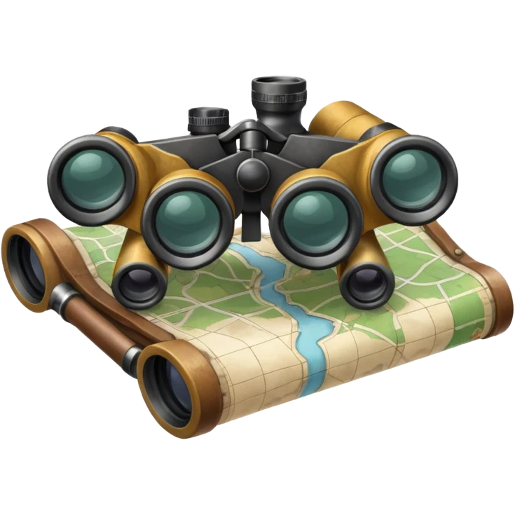 map with binoculars emoji